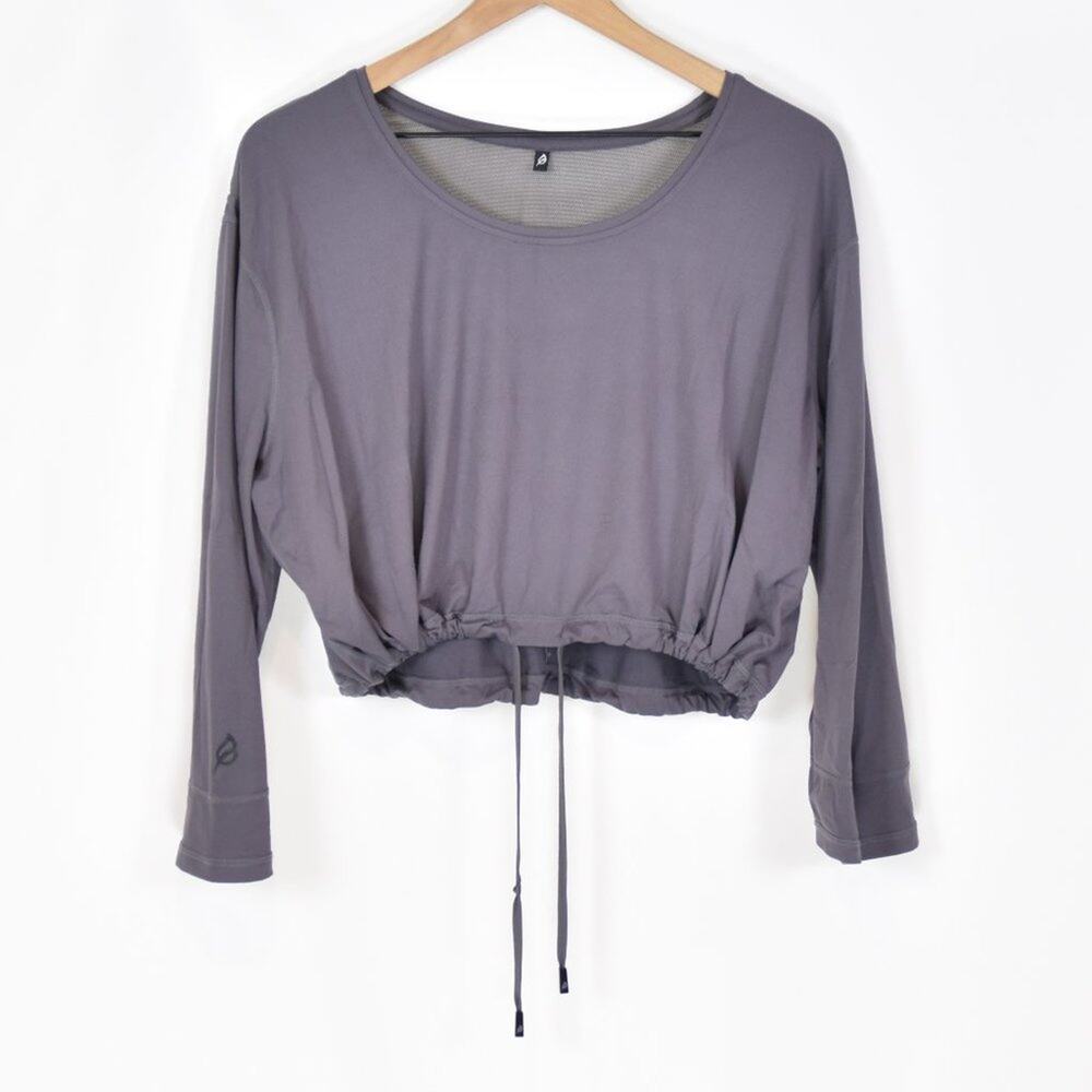 Petula Cinched Waist Mesh Cropped Top, large